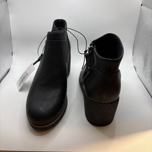 Dr. Scholls Been There Black Wedge Ankle Booties Womens Size 8.5